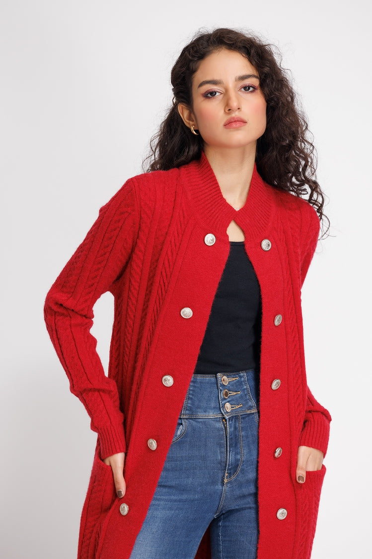 Shop Round Neck Cardigan Sweater Online Now