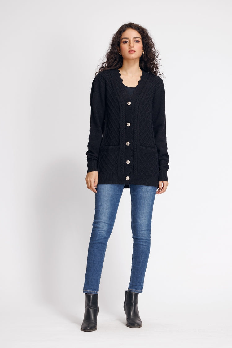 V-Neck Cardigan Sweater