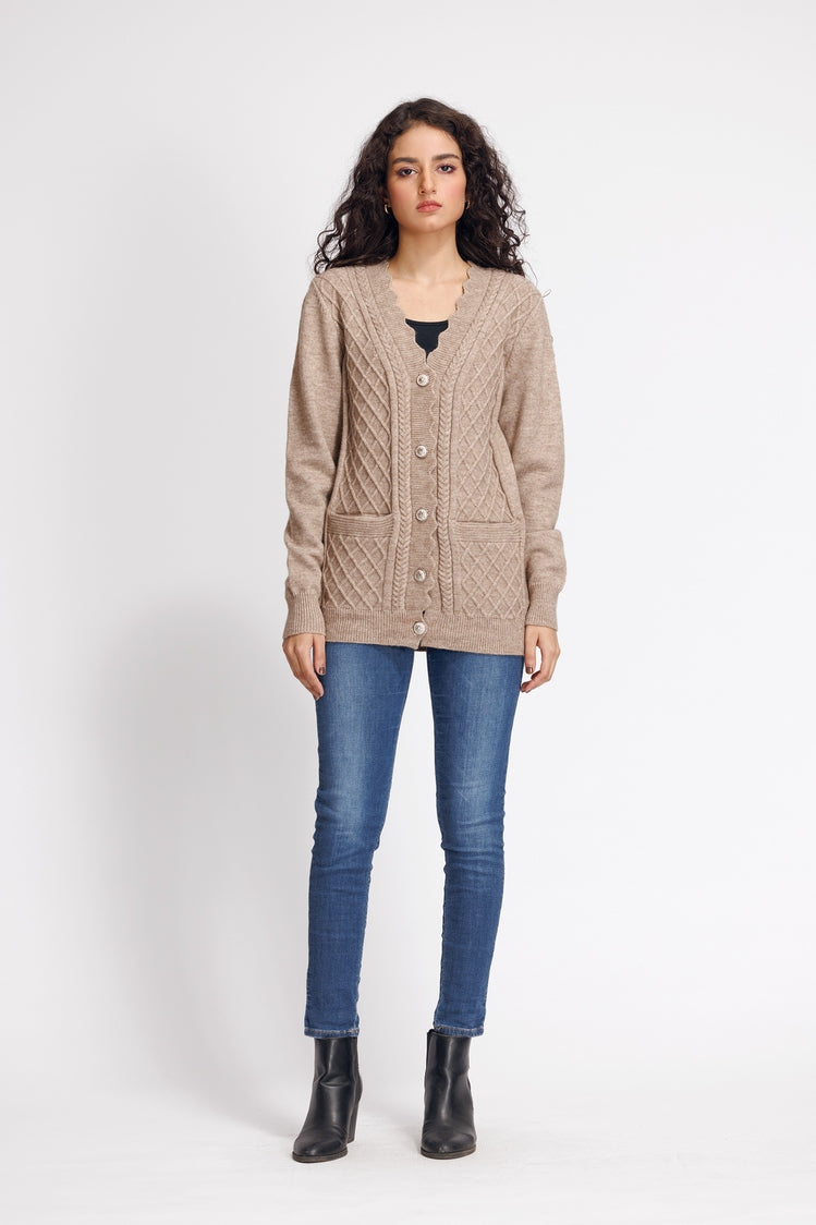 V-Neck Cardigan Sweater