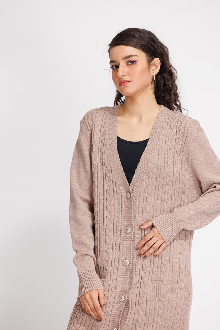 V-Neck Cardigan Sweater