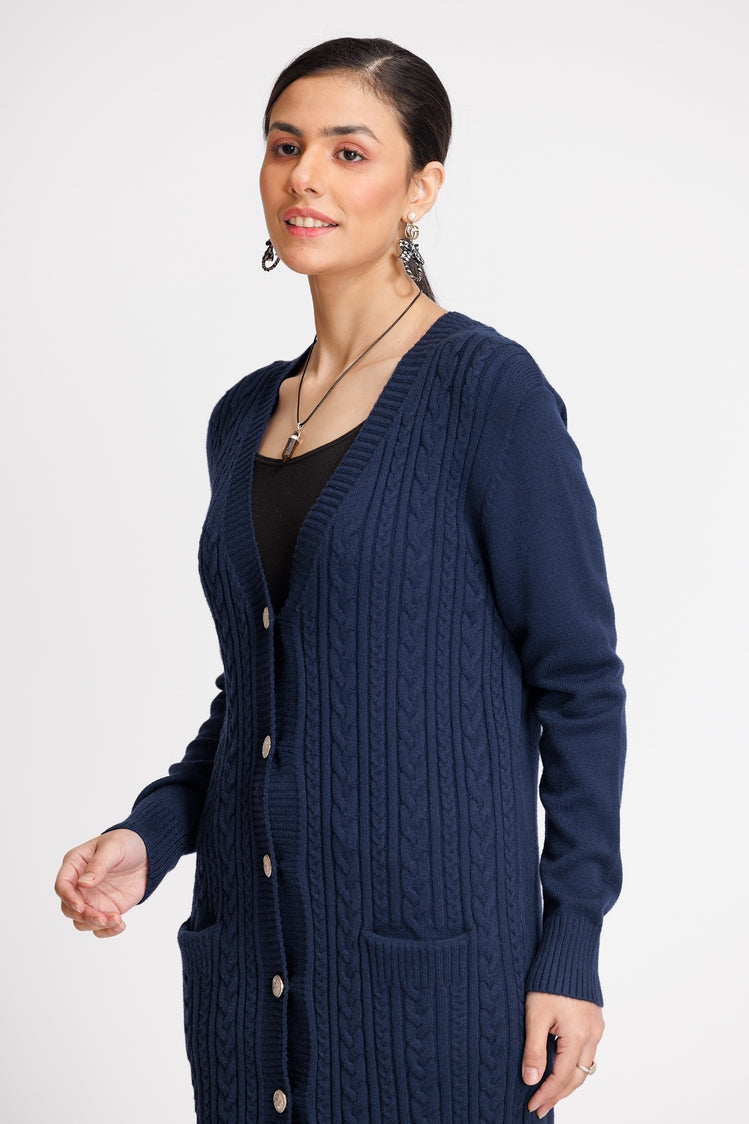 V-Neck Cardigan Sweater