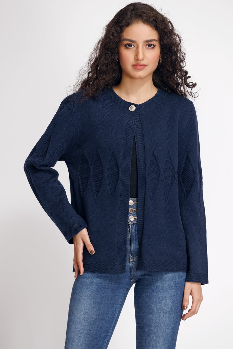 Round Neck Cardigan Sweater