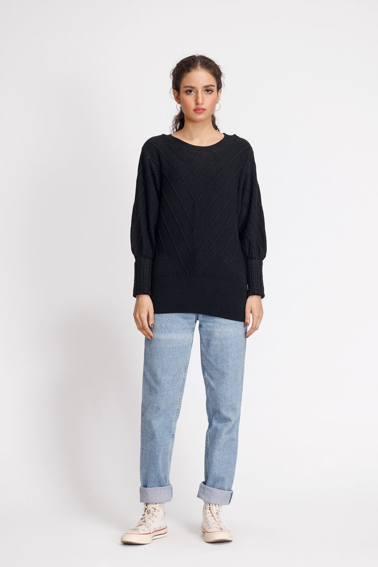 Round Neck Pullover Sweater