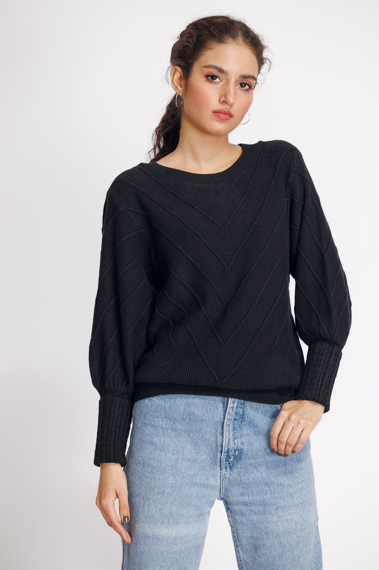 Round Neck Pullover Sweater