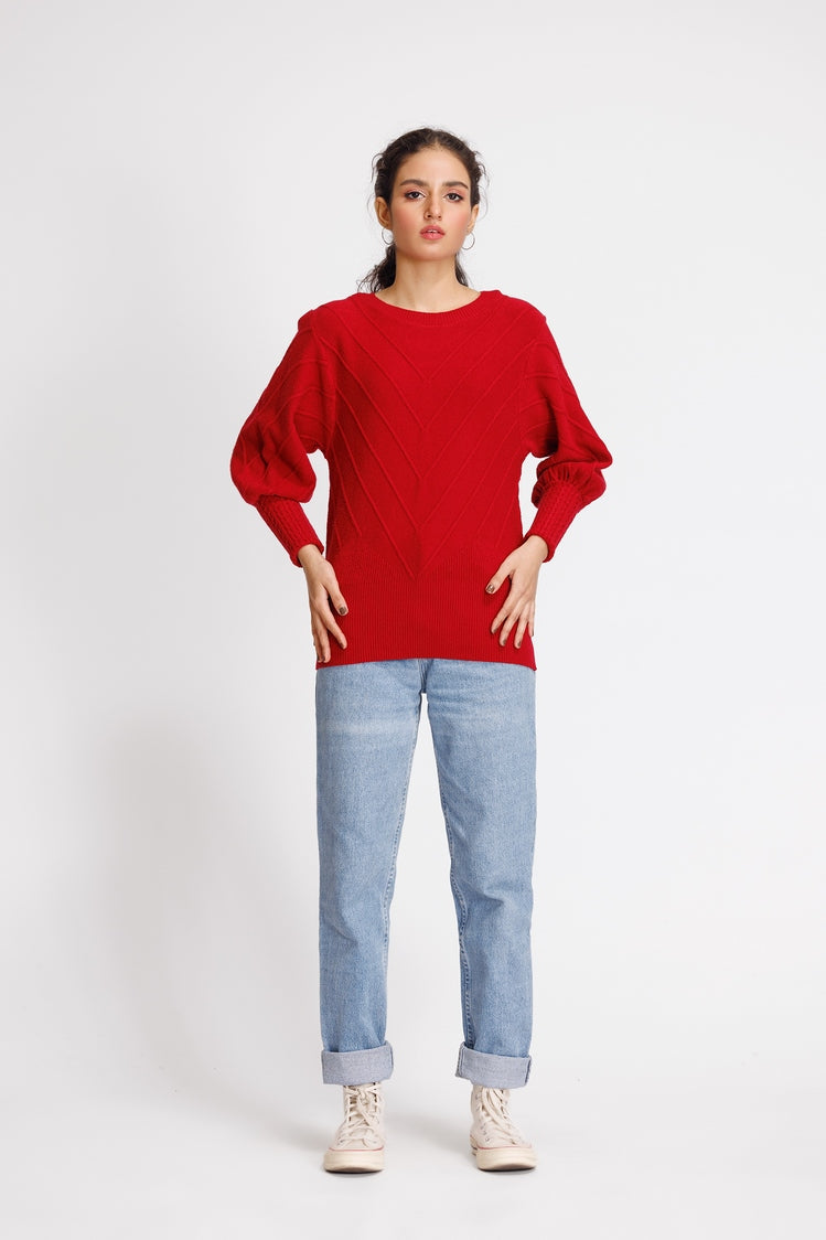 Round Neck Pullover Sweater