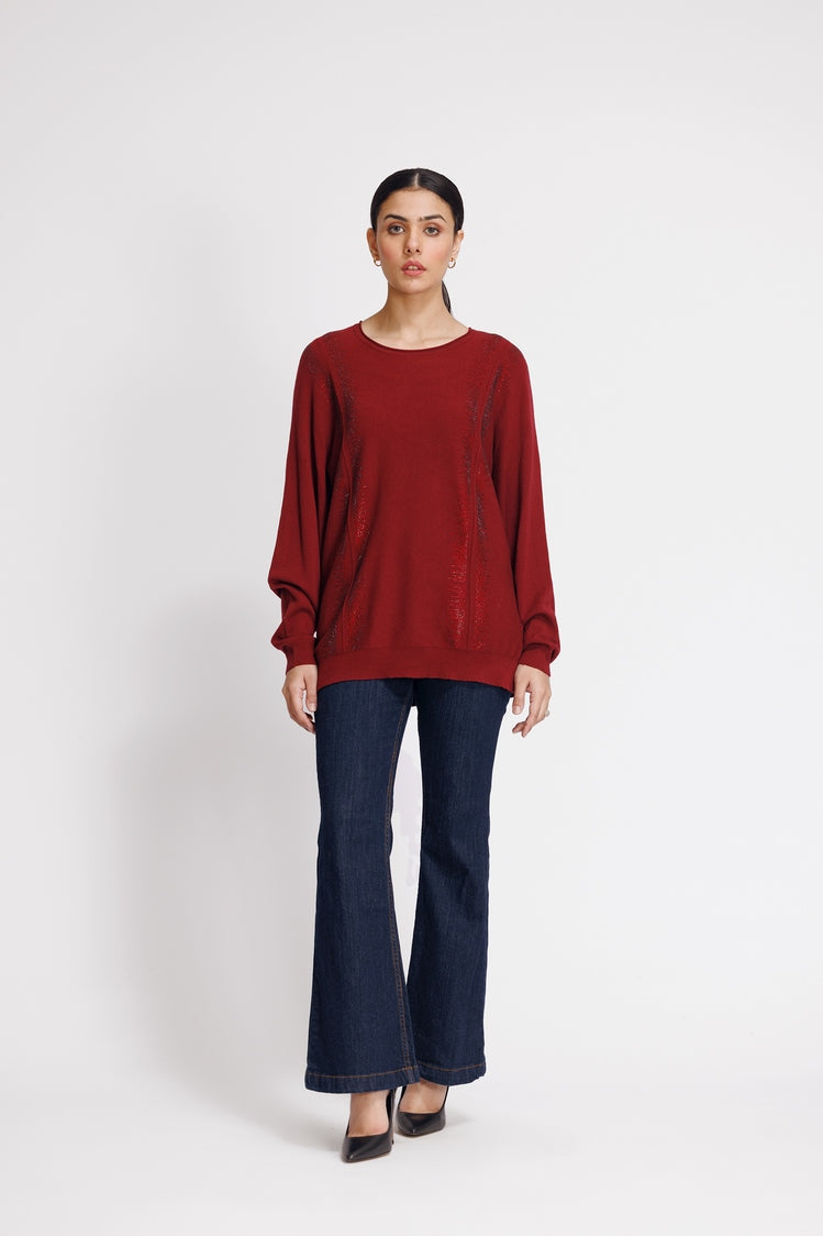 Round Neck Pullover Sweater