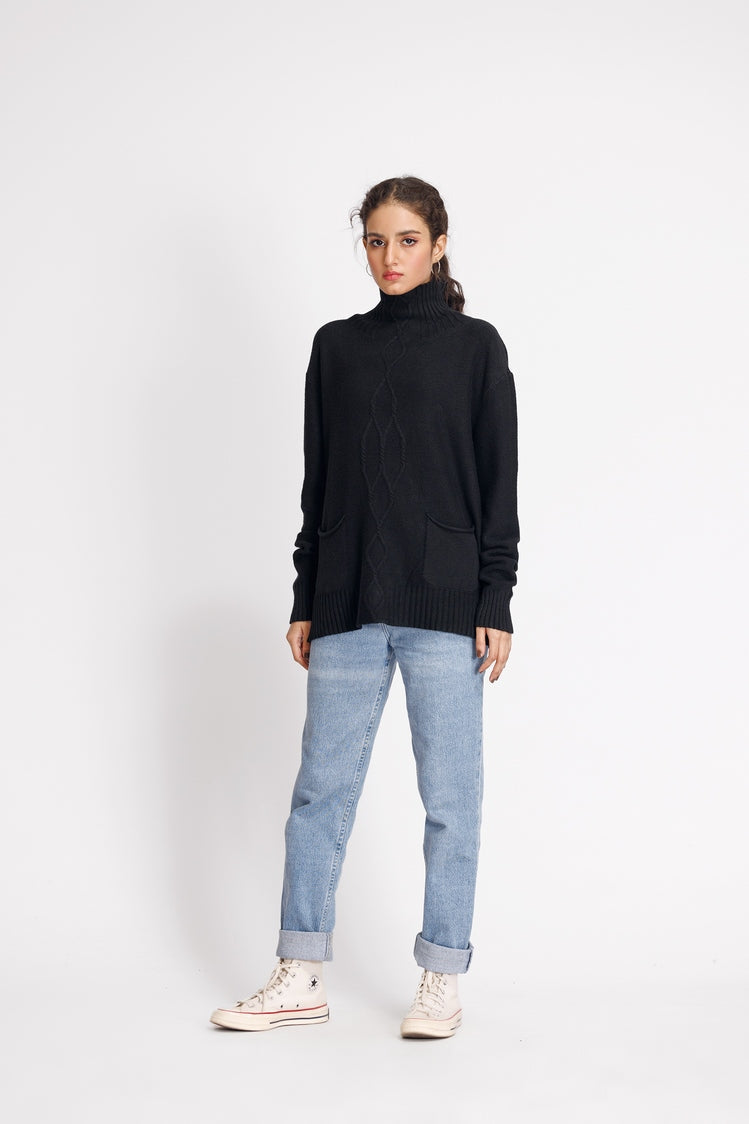 Turtle Neck Pullover Sweater