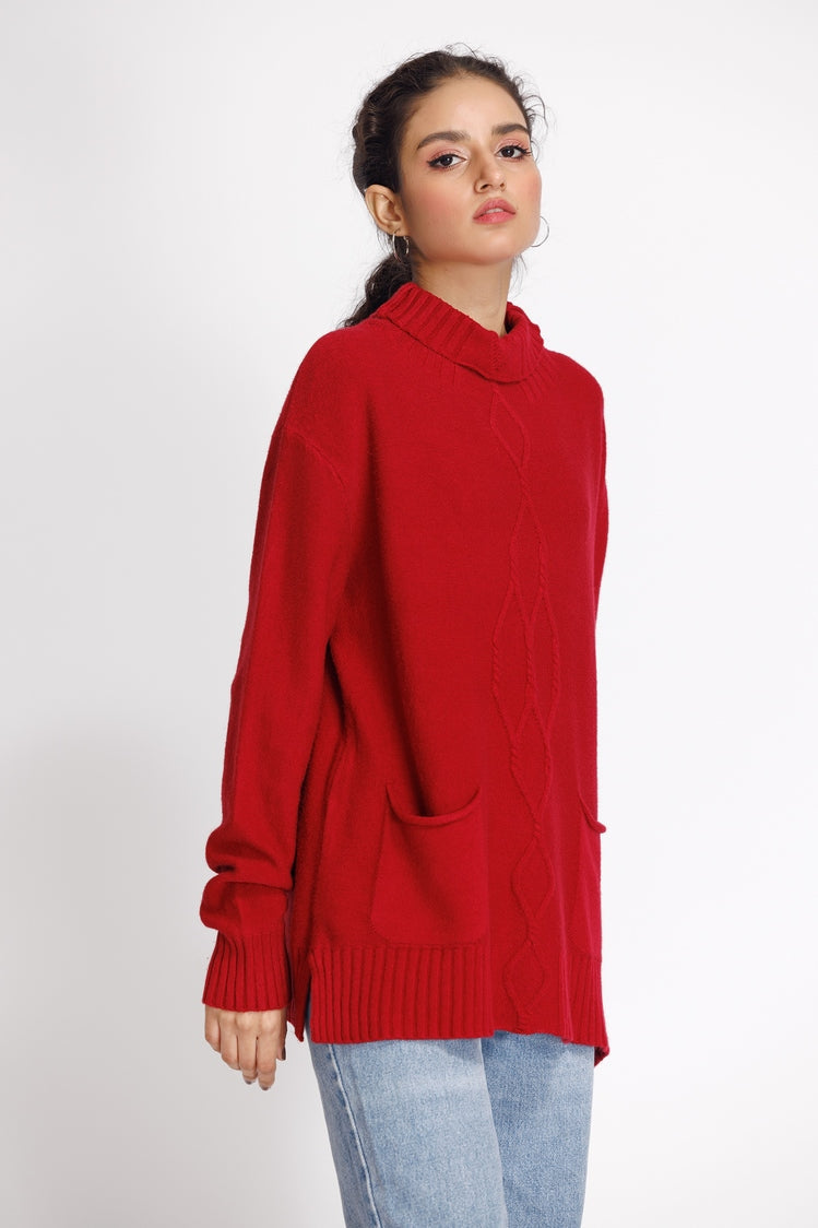 Turtle Neck Pullover Sweater