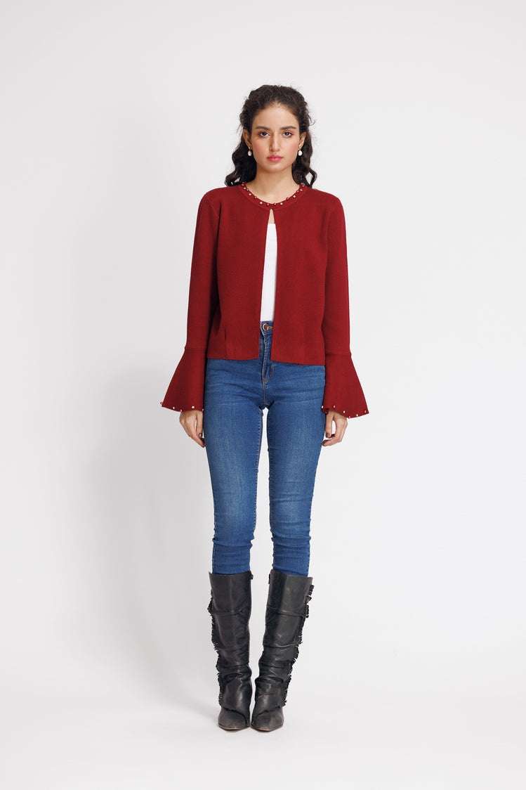 Round Neck Cardigan Sweater