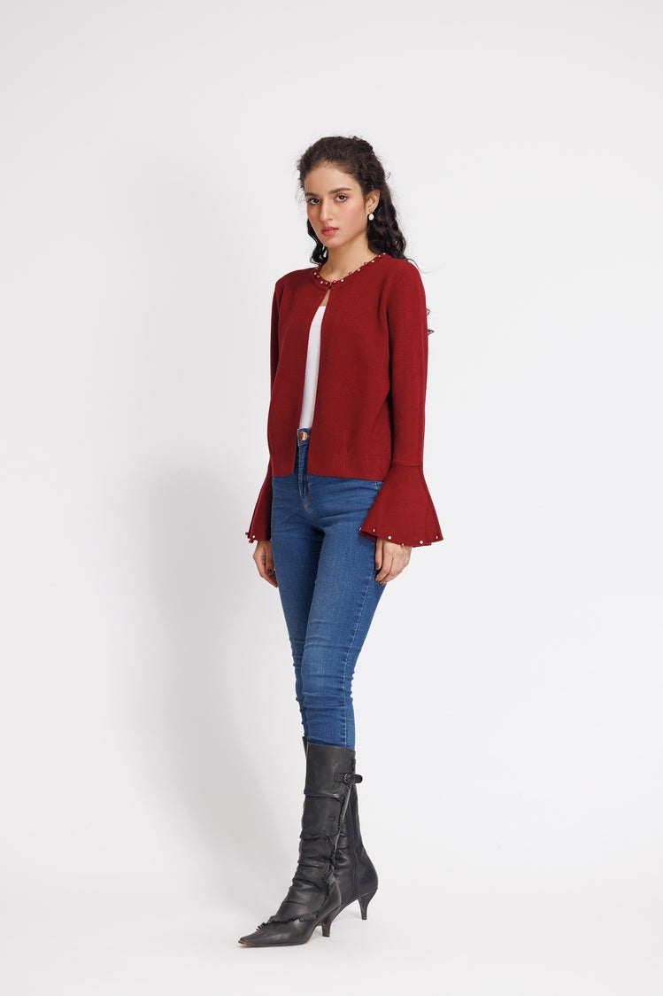 Round Neck Cardigan Sweater