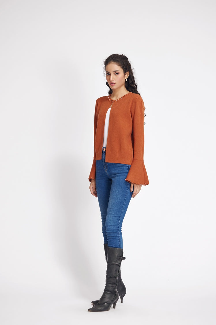 Round Neck Cardigan Sweater