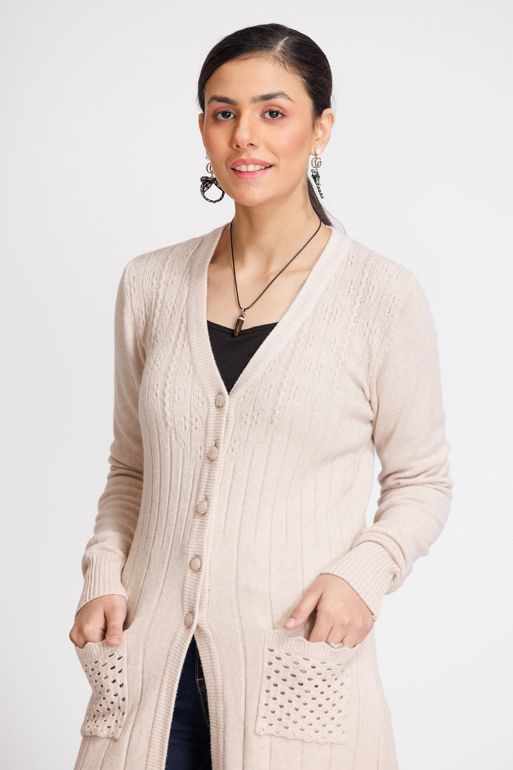 V-Neck Cardigan Sweater