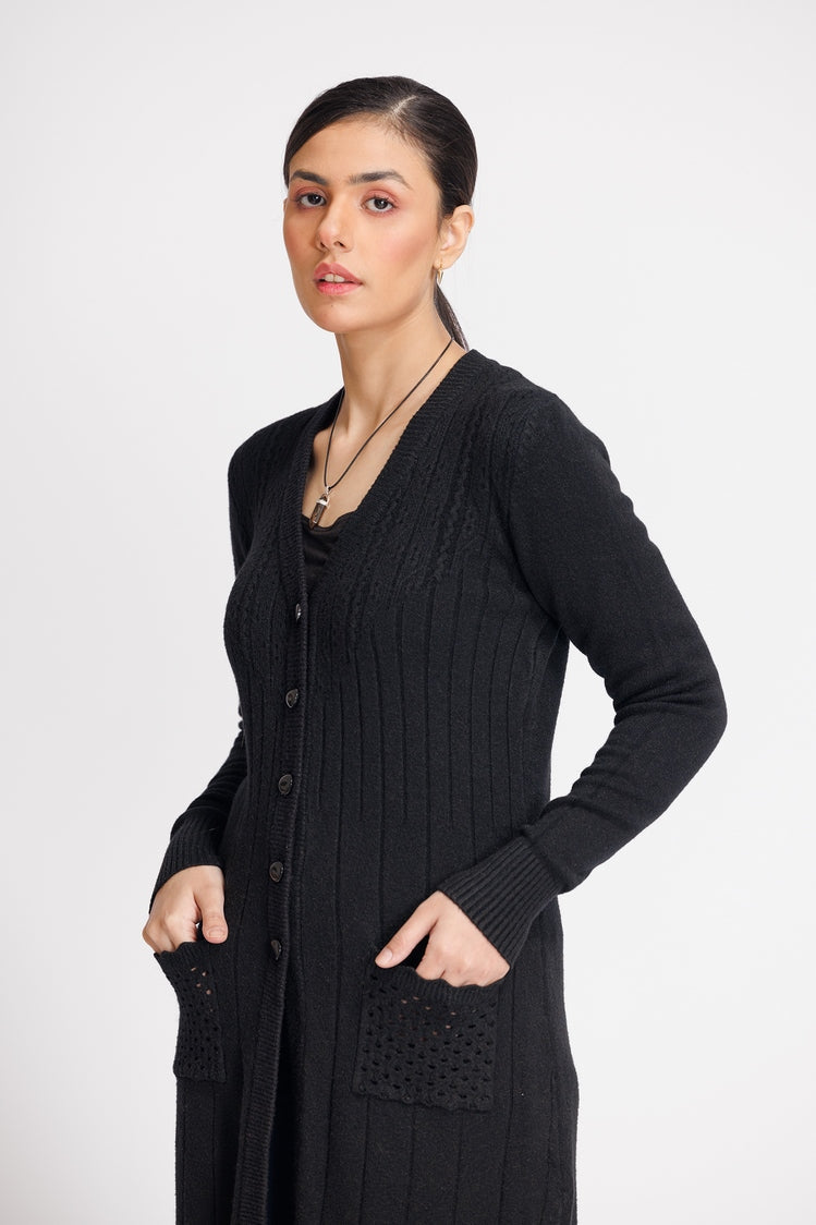 V-Neck Cardigan Sweater