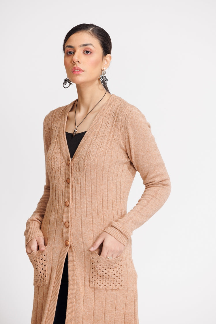 V-Neck Cardigan Sweater