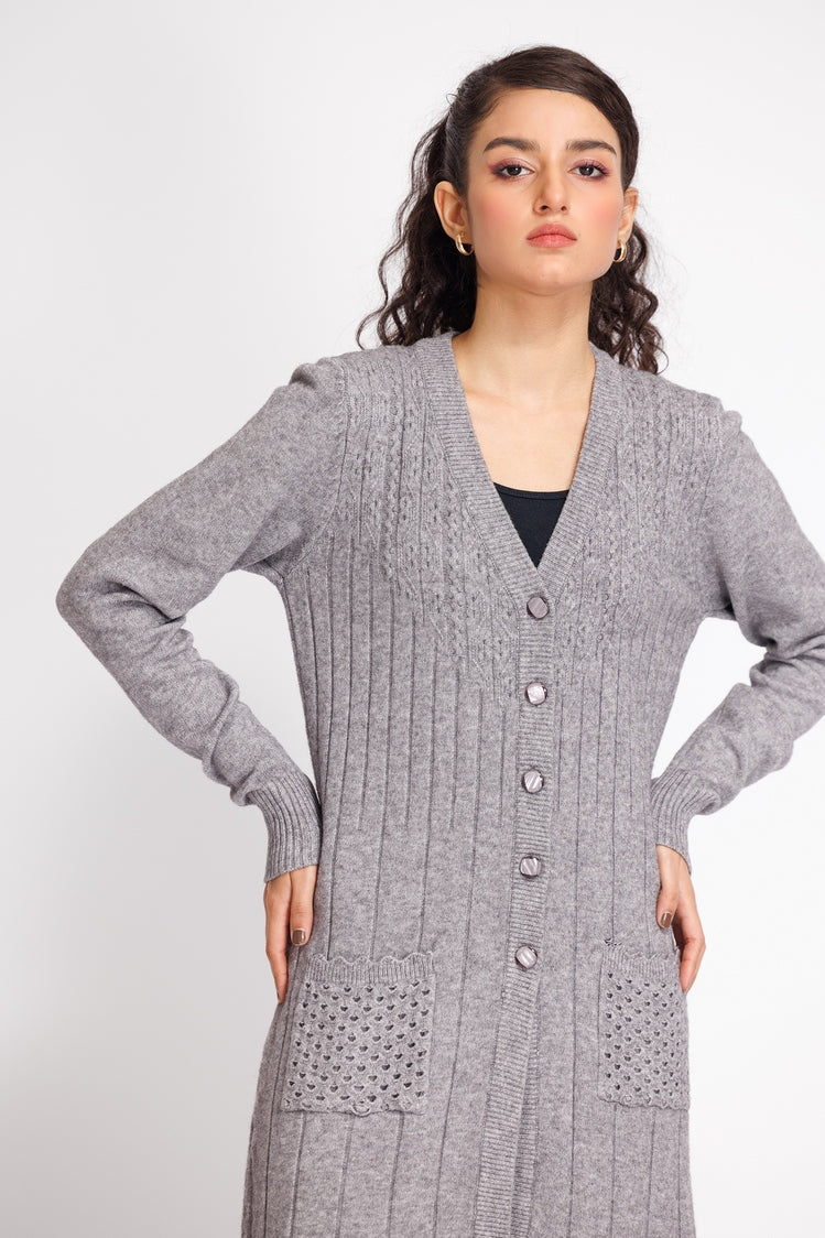 V-Neck Cardigan Sweater