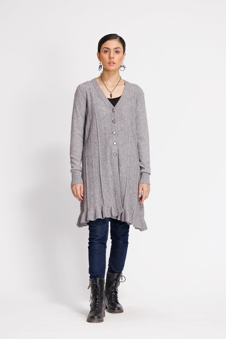 V-Neck Cardigan Sweater