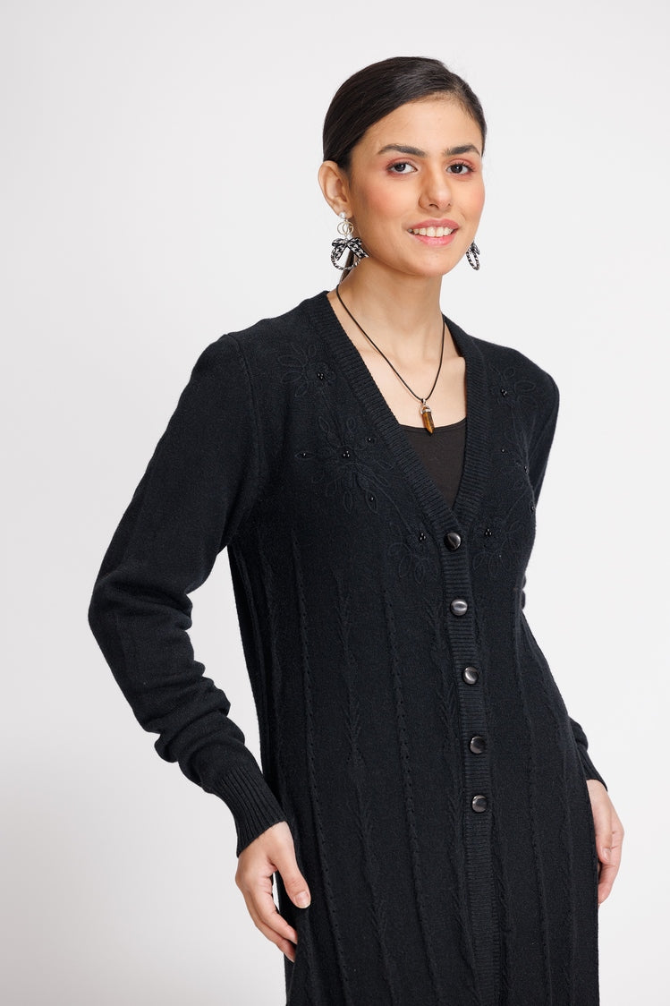 V-Neck Cardigan Sweater