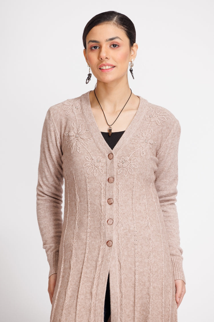 V-Neck Cardigan Sweater