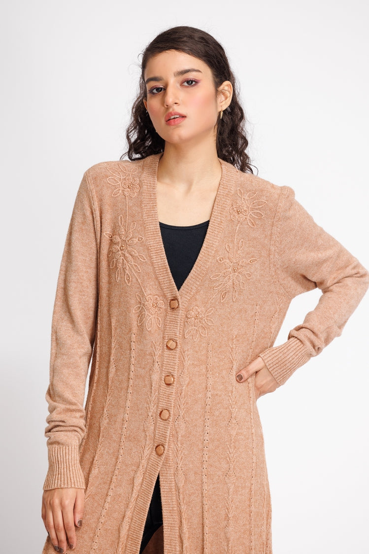 V-Neck Cardigan Sweater