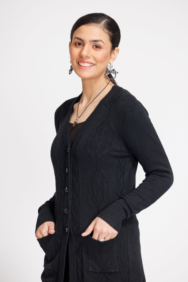 V-Neck Cardigan Sweater