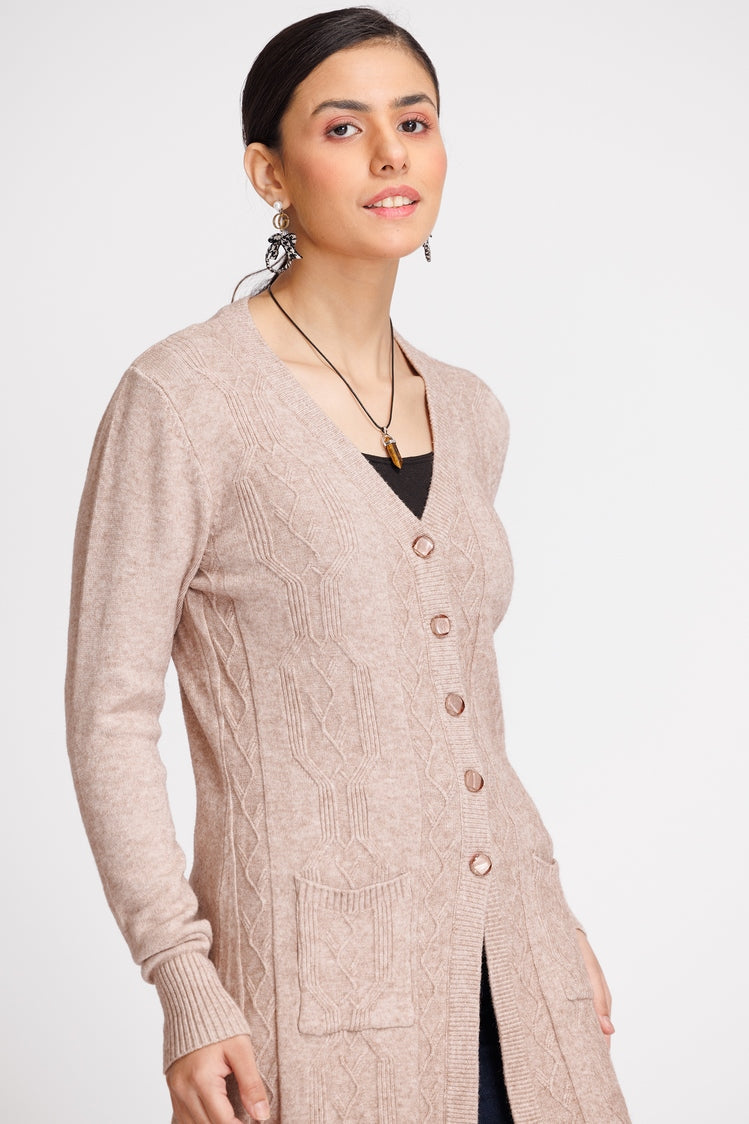 V-Neck Cardigan Sweater