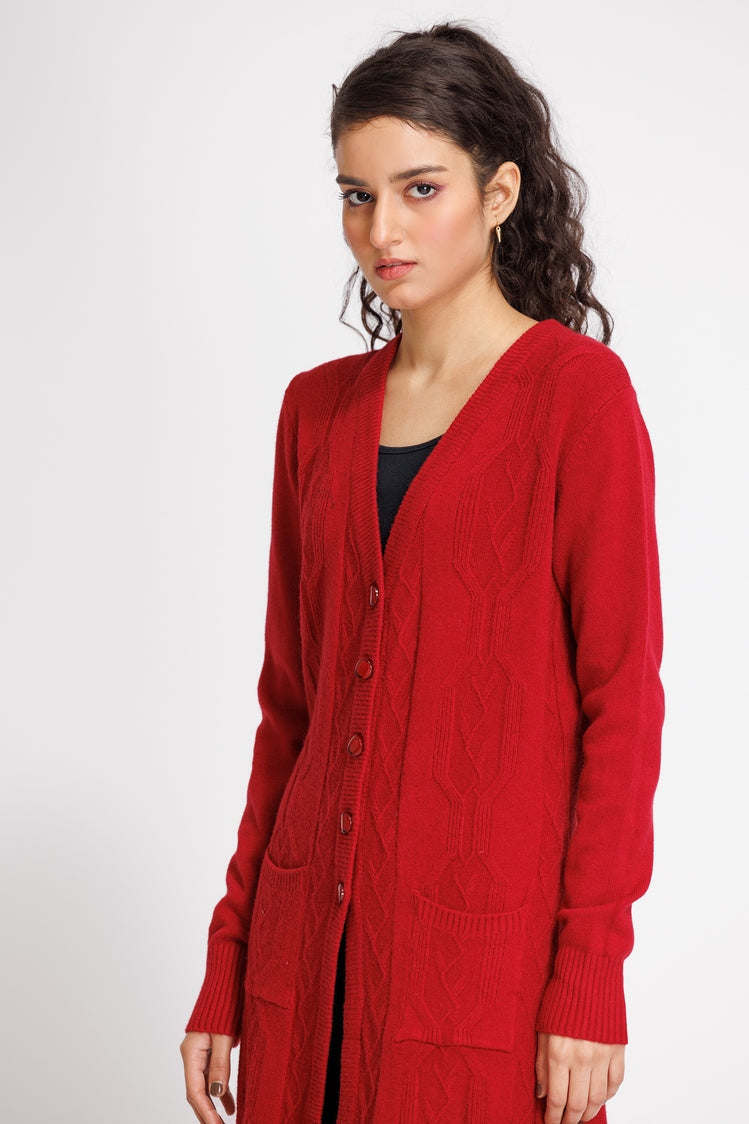 V-Neck Cardigan Sweater