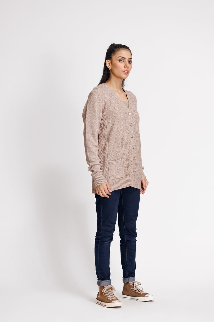 V-Neck Cardigan Sweater