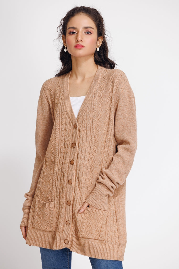 V-Neck Cardigan Sweater