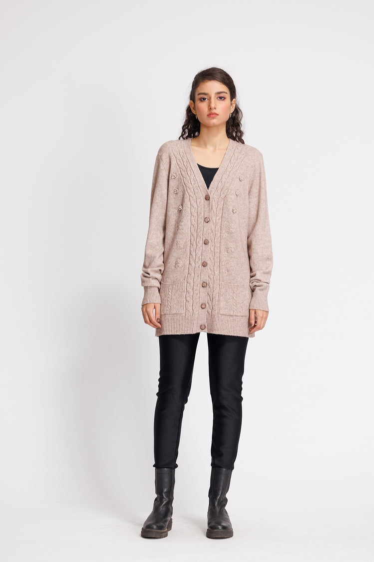 V-Neck Cardigan Sweater