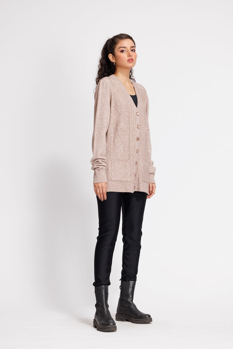 V-Neck Cardigan Sweater