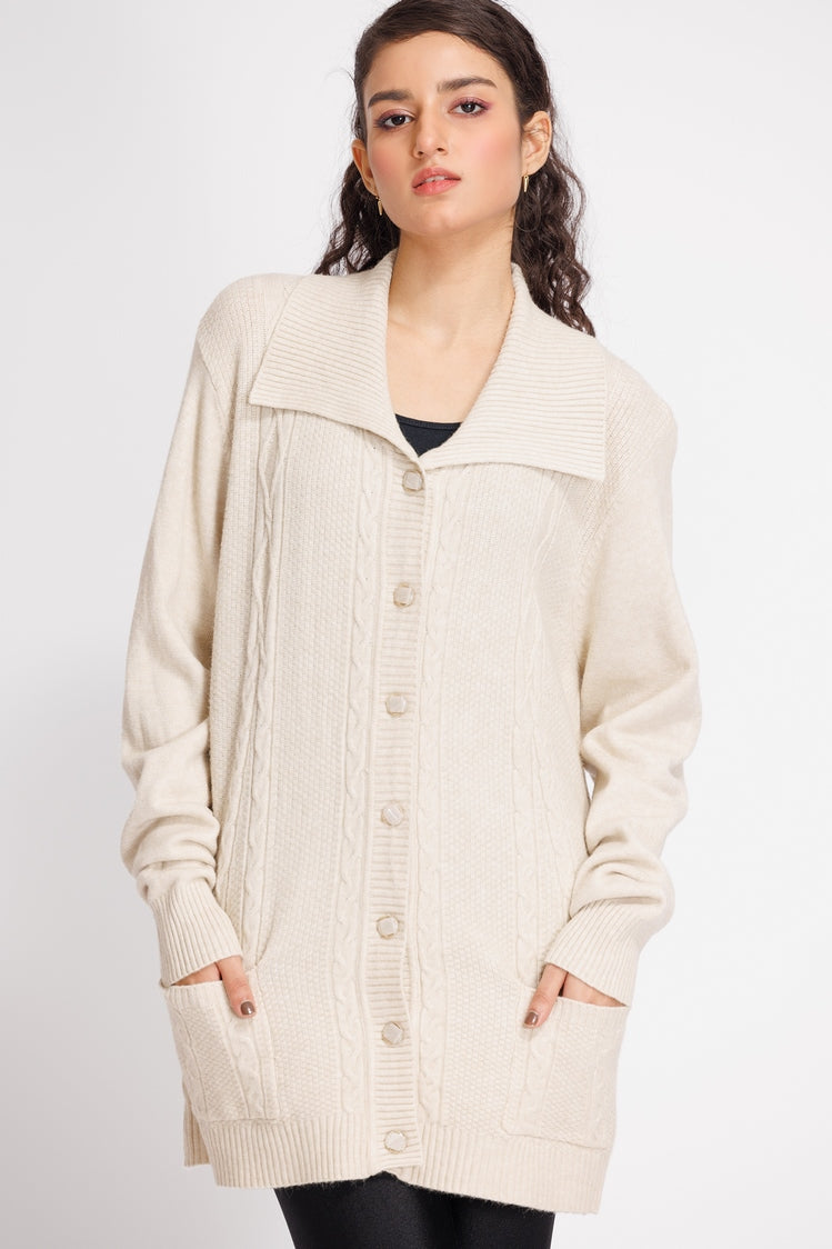 V-Neck Cardigan Sweater