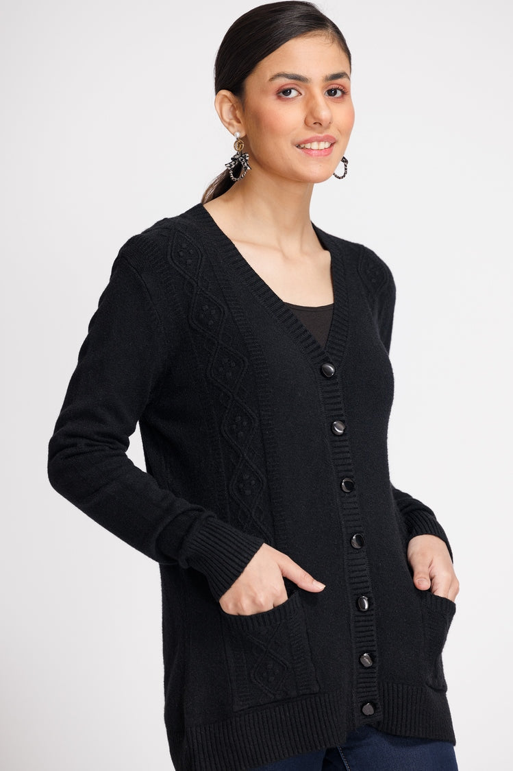 V-Neck Cardigan Sweater