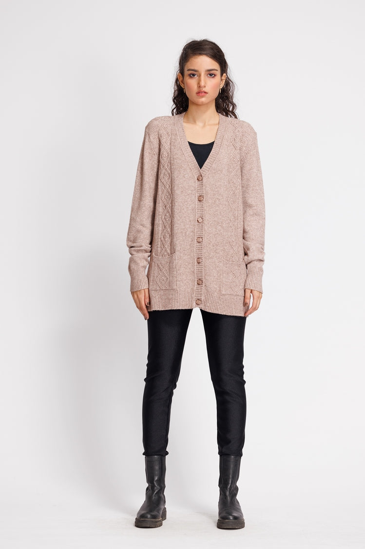 V-Neck Cardigan Sweater