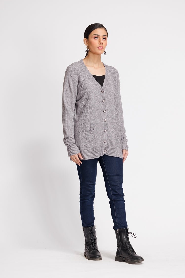 V-Neck Cardigan Sweater