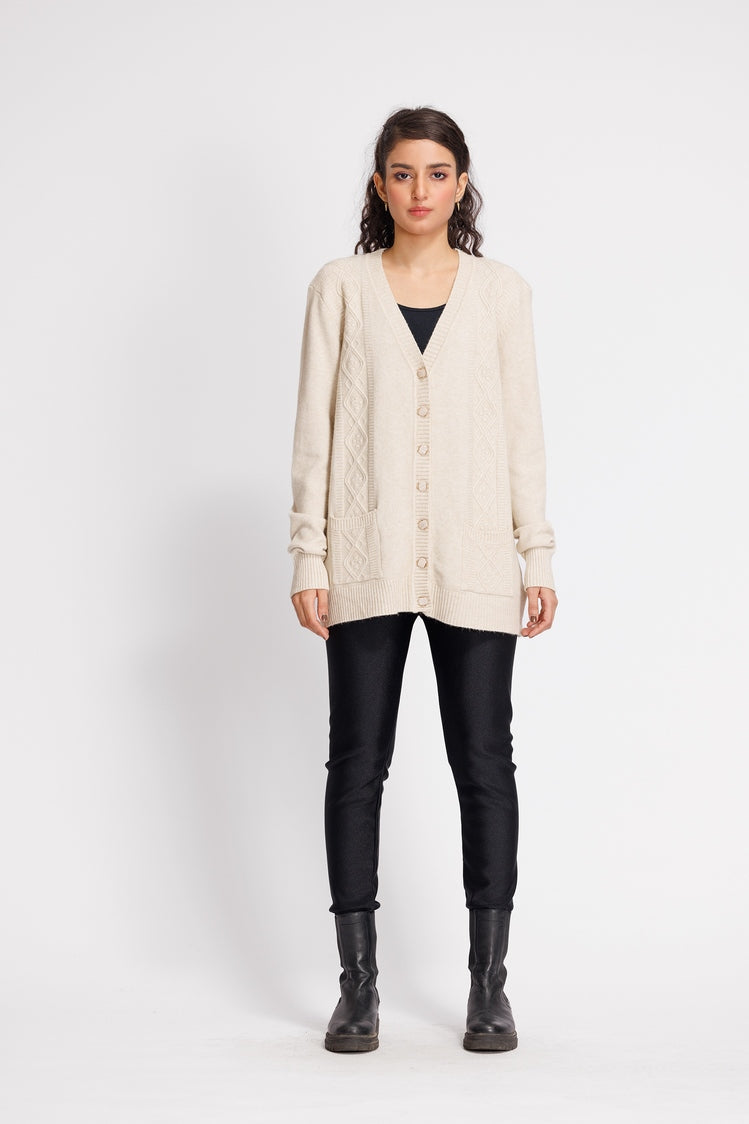 V-Neck Cardigan Sweater