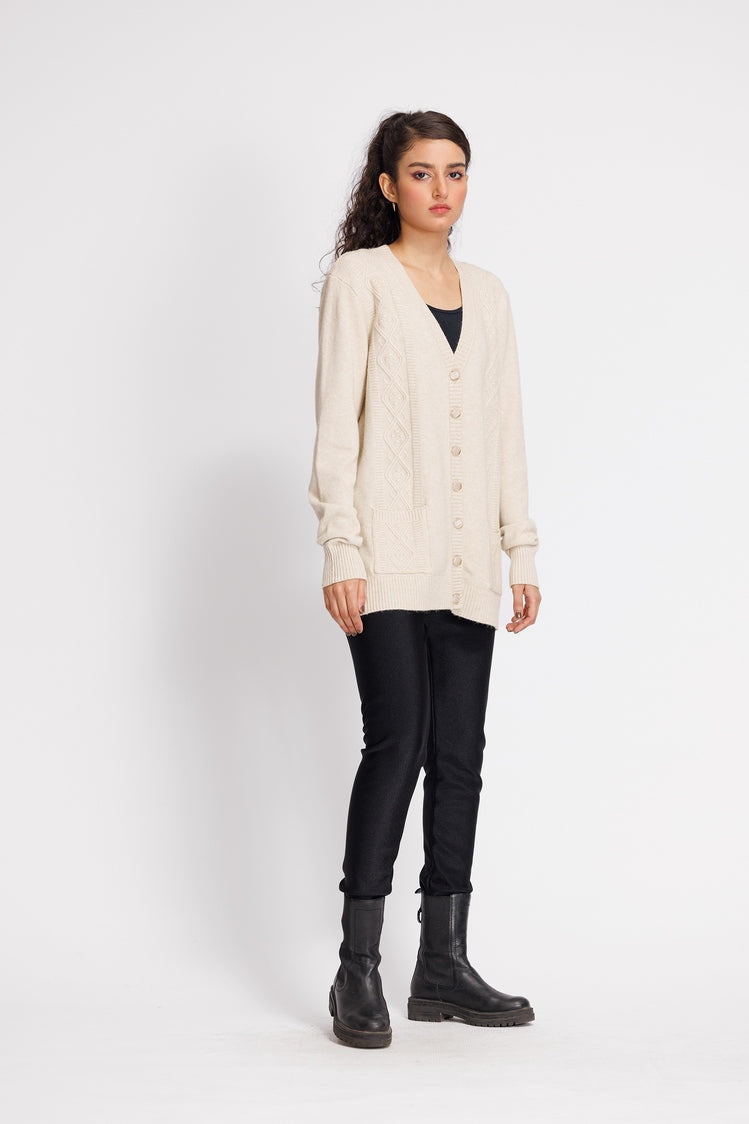 V-Neck Cardigan Sweater