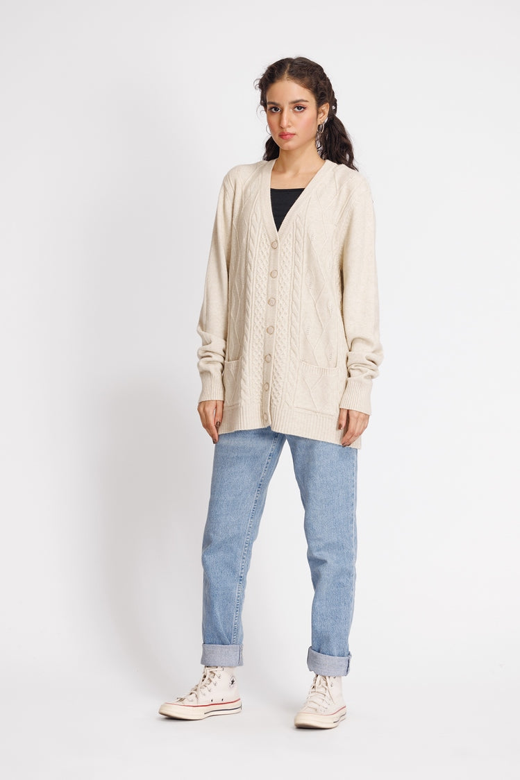 V-Neck Cardigan Sweater