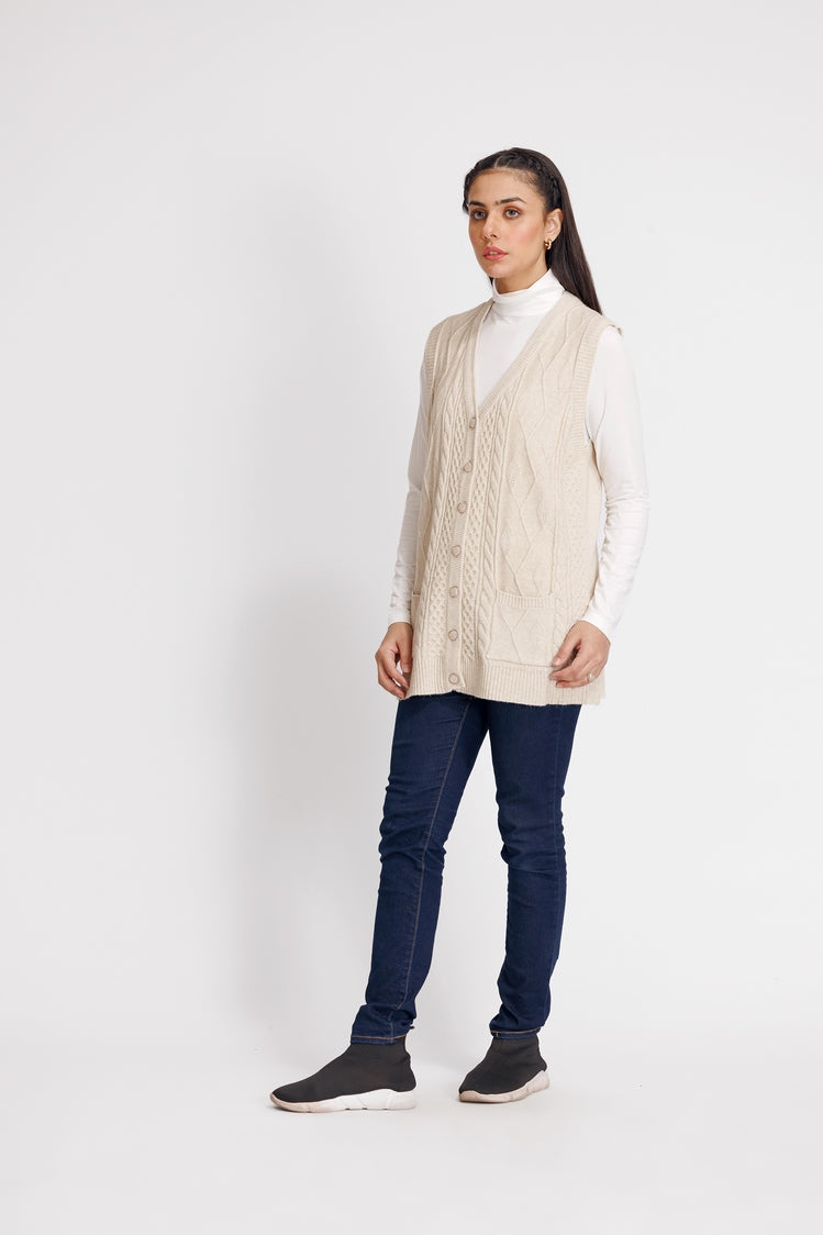 V-Neck Cardigan Sweater