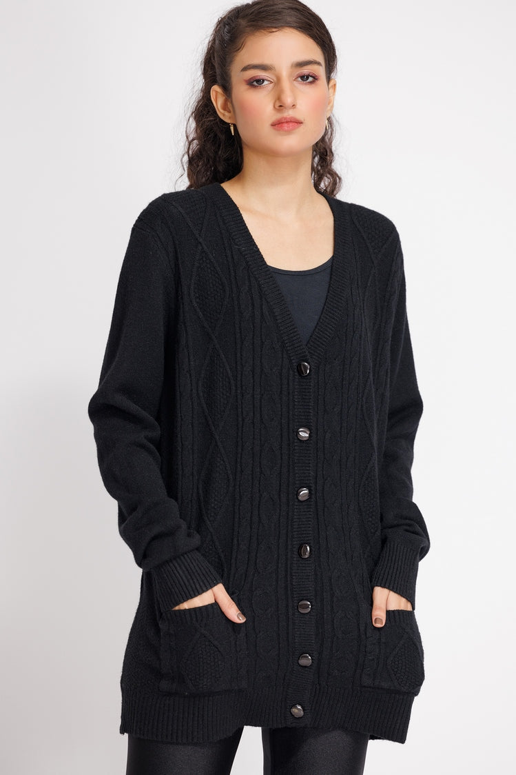 V-Neck Cardigan Sweater