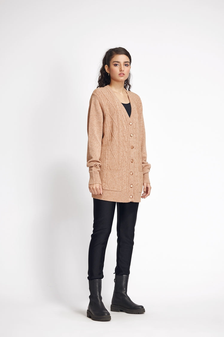 V-Neck Cardigan Sweater