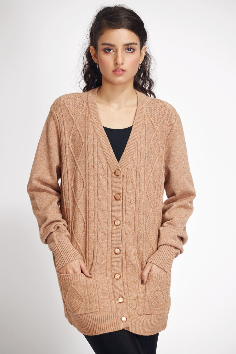 V-Neck Cardigan Sweater