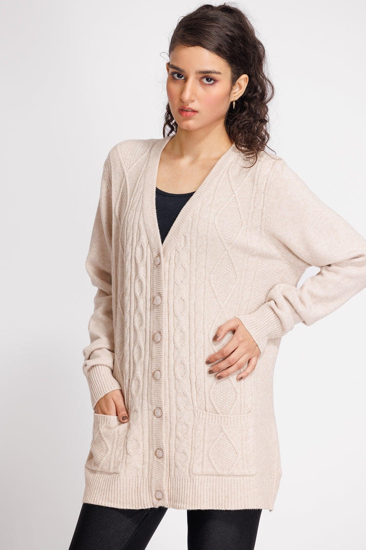 V-Neck Cardigan Sweater