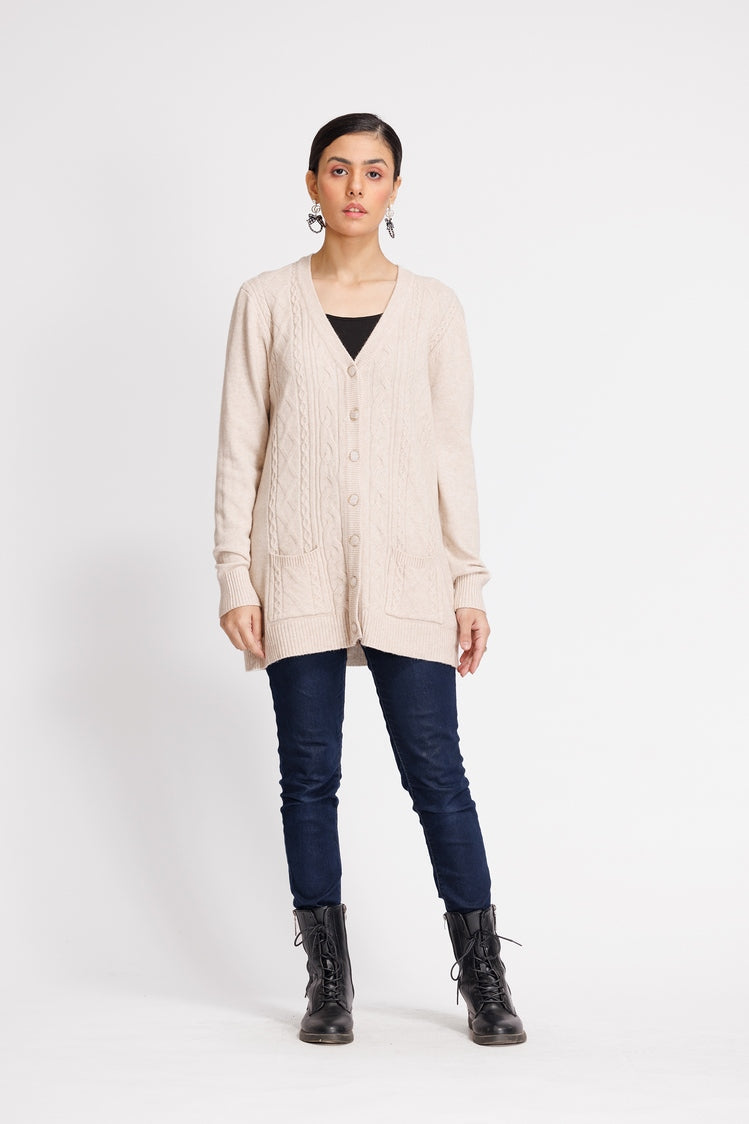 V-Neck Cardigan Sweater