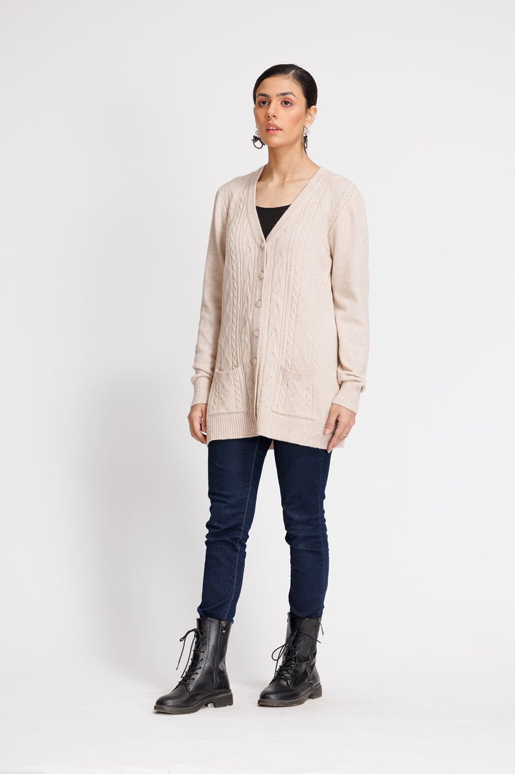 V-Neck Cardigan Sweater