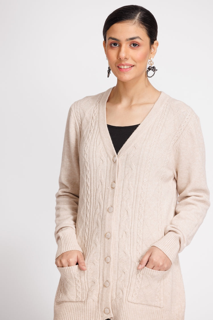 V-Neck Cardigan Sweater