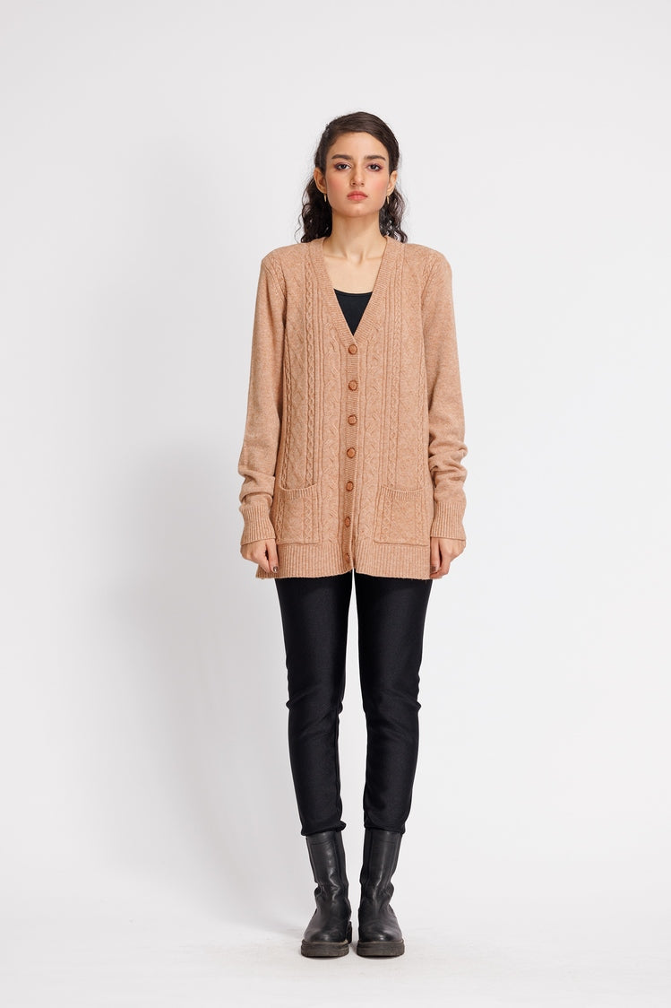 V-Neck Cardigan Sweater