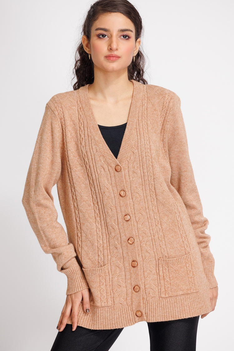 V-Neck Cardigan Sweater