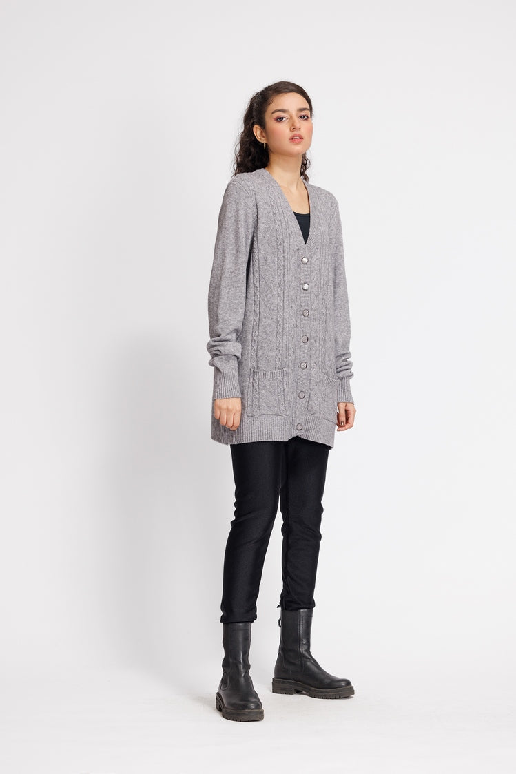 V-Neck Cardigan Sweater