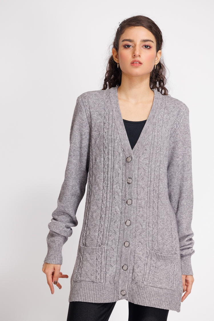 V-Neck Cardigan Sweater