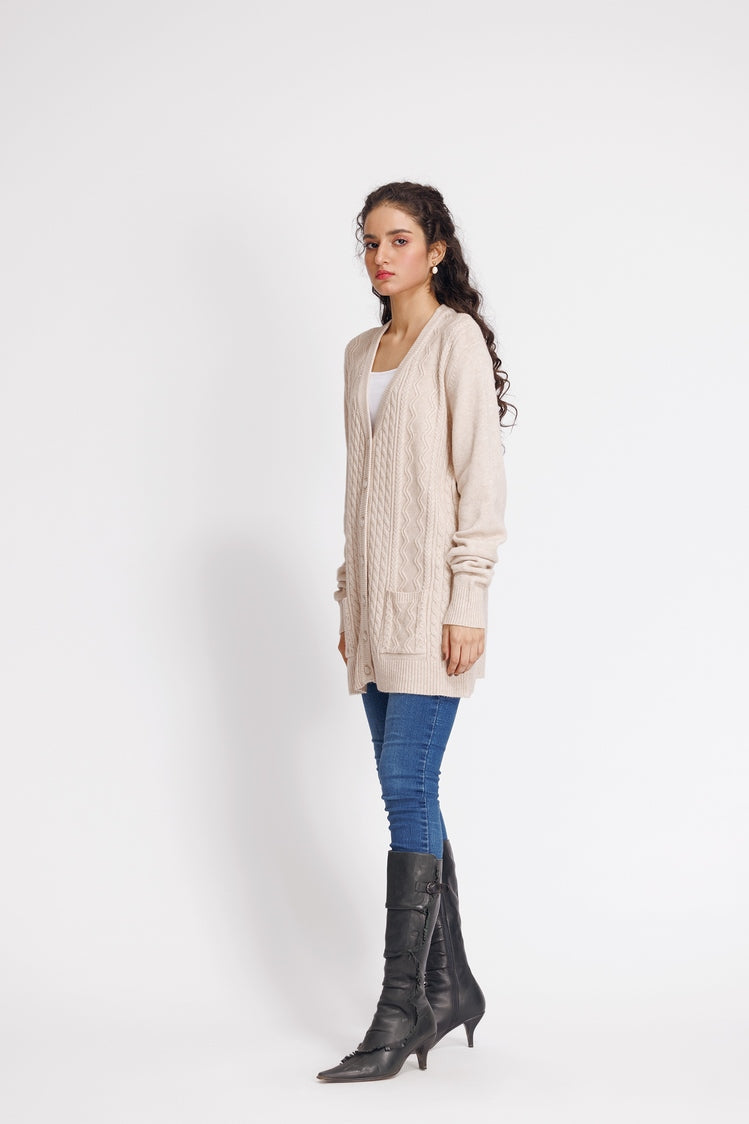 V-Neck Cardigan Sweater